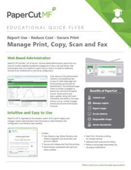 Papercut, Mf, Education Flyer, Oklahoma Copier Solutions